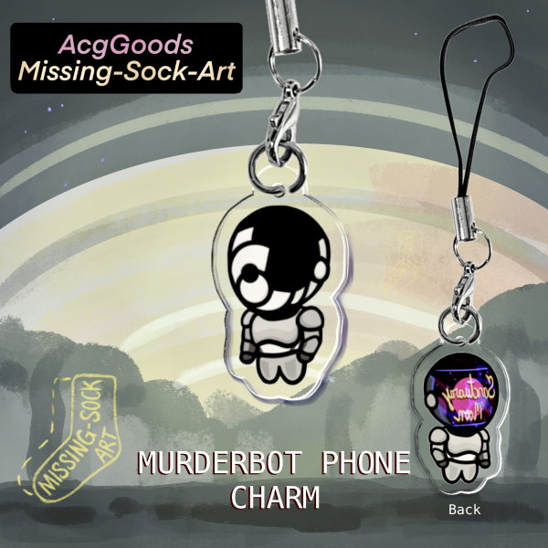 Murderbot Diaries Secunit Double-sided Phone Charm (3cm)