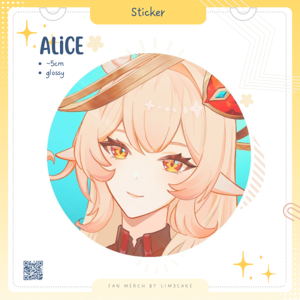 Alice Round Sticker