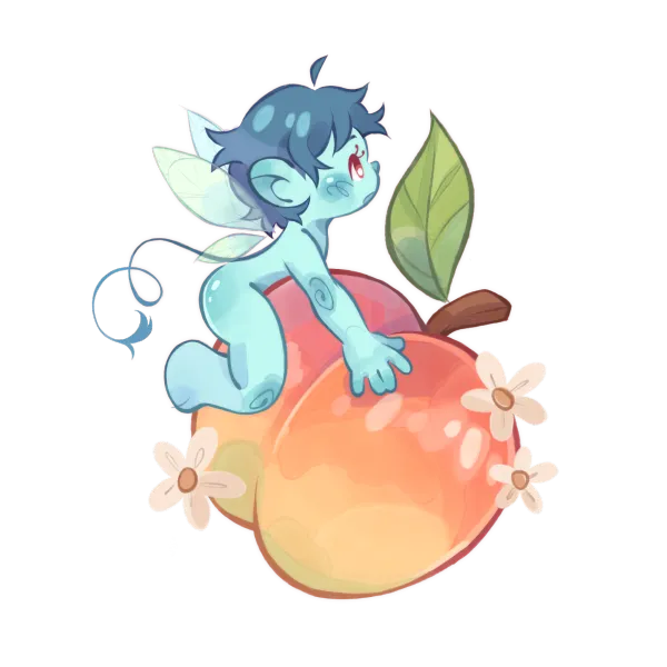 Pixie Epoxy Keychain | Peach