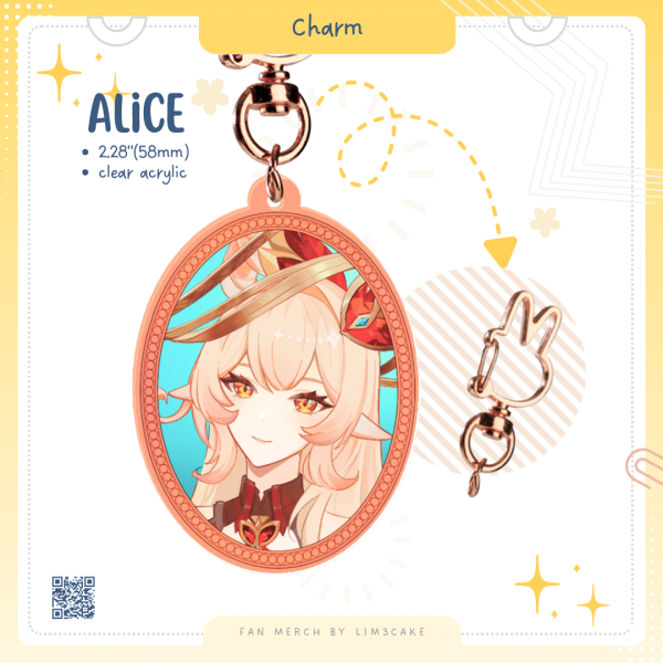 Alice Pendant Acrylic Keychain