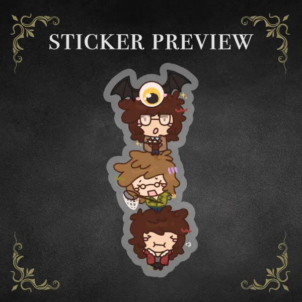 Mystery trio sticker