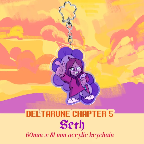 DELTARUNE seth Colored Edge Acrylic Keychains