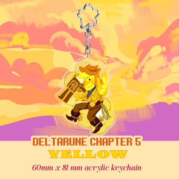 DELTARUNE  yellow! Colored Edge Acrylic Keychains