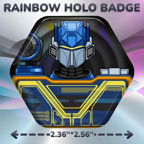 SOUDNW TRANSFORMERS ONE RAINBOW HOLO HEXAGON BADGE