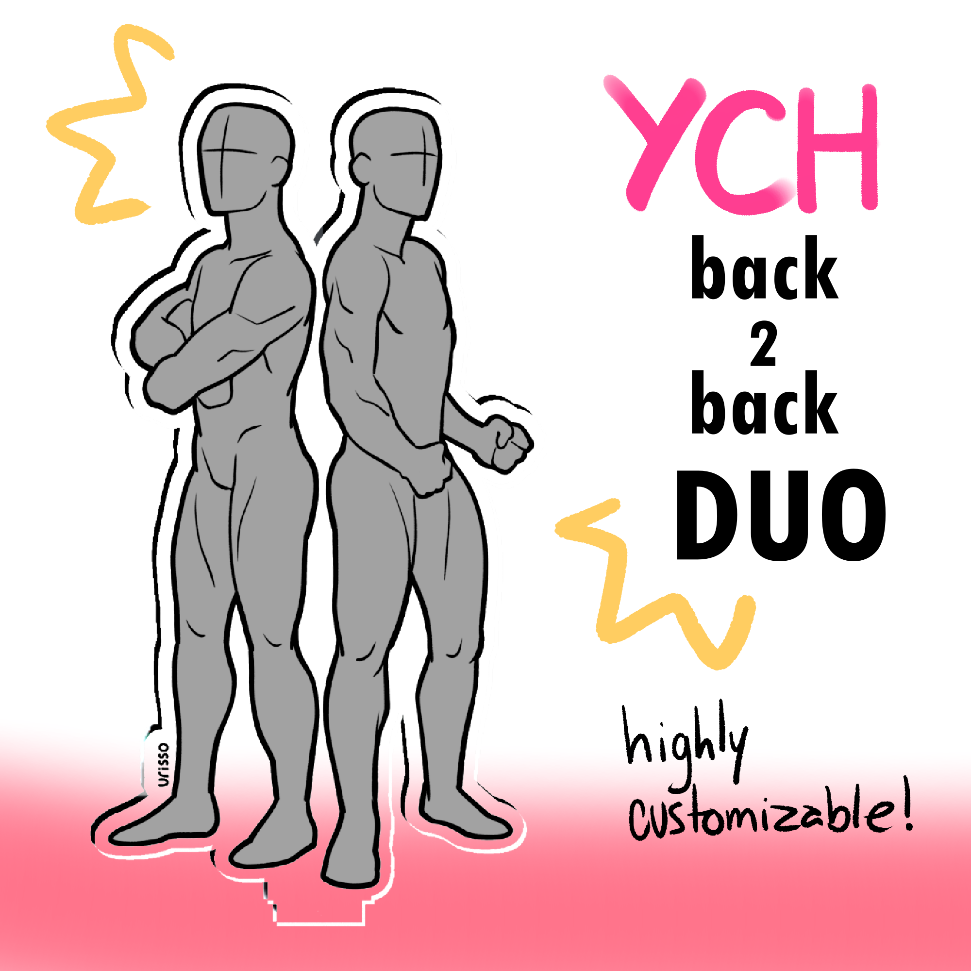 YCH Back 2 Back Duo - Acrylic Standee