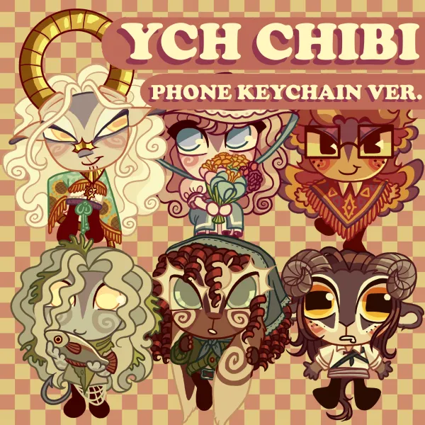 A PHONE keychain of your character in my chibi style! <3