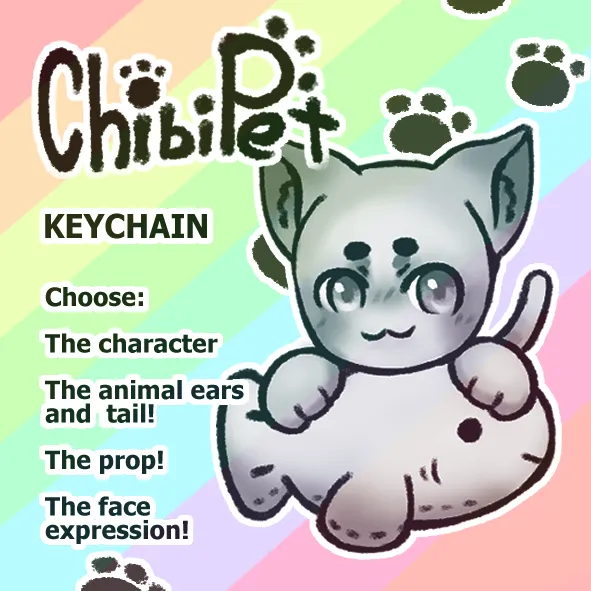 ChibiPet YCH - Acrylic Keychain