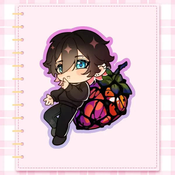 Redacted Strawberry 14dwy Colored Edge Sticker