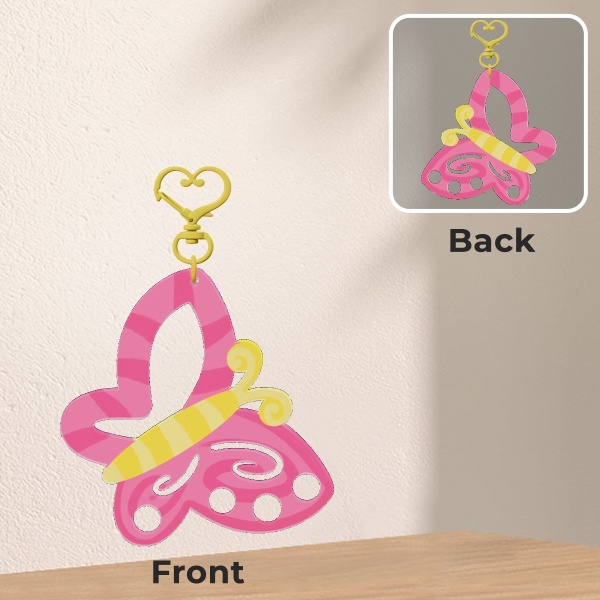 Butterfly trinket holder Clear Acrylic Keychain