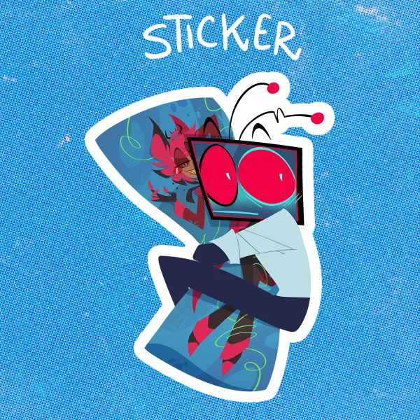 Vox Alastor body pillow sticker