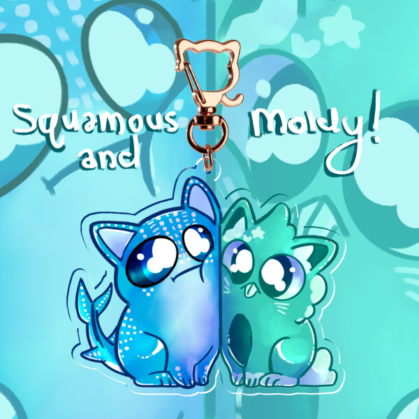 Whale Shark Cat and Mold Cat Duo Charm