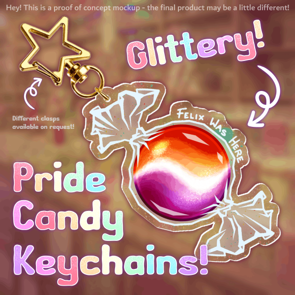 Pride Candy Keychain || WLW || Lesbian