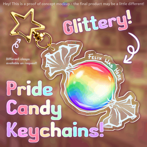 Pride Candy Keychain || Rainbow