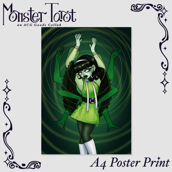The Hierophant Monster Tarot A4 Poster Print