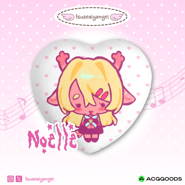 【Deltarune】Noelle Heart Shape Plush Badge
