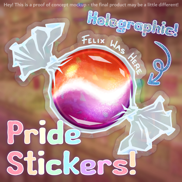 Pride Candy Sticker || WLW || Lesbian