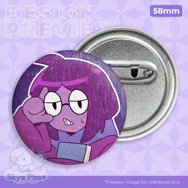 Deltarune Flower Seth | Glitter Round Badge (Button Pin)