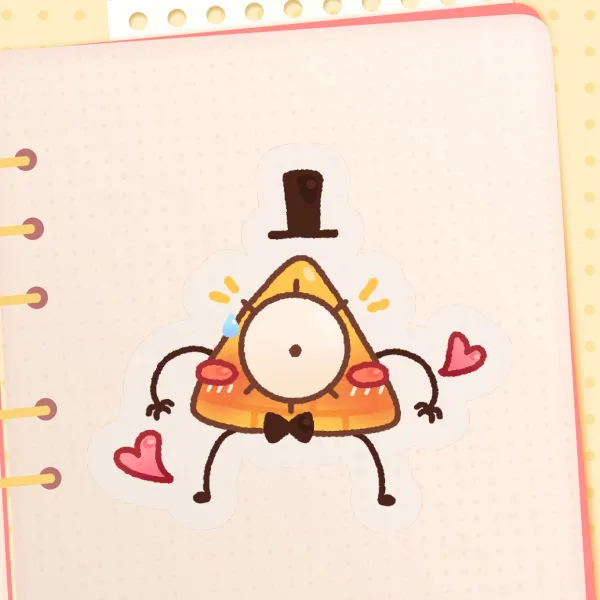 Flustered Bill Cipher keychain