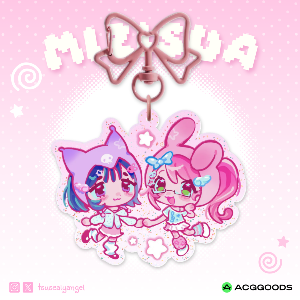 Glitter Acrylic Keychains