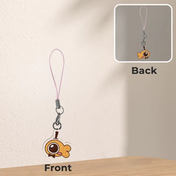 Bill cipher fish phone charm