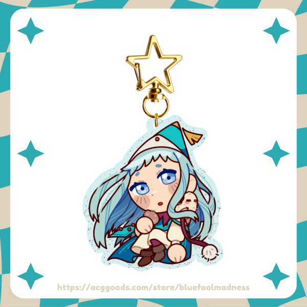 Richeh and Brushbuddy [Witch Hat Atelier] - Glitter Acrylic Keychain