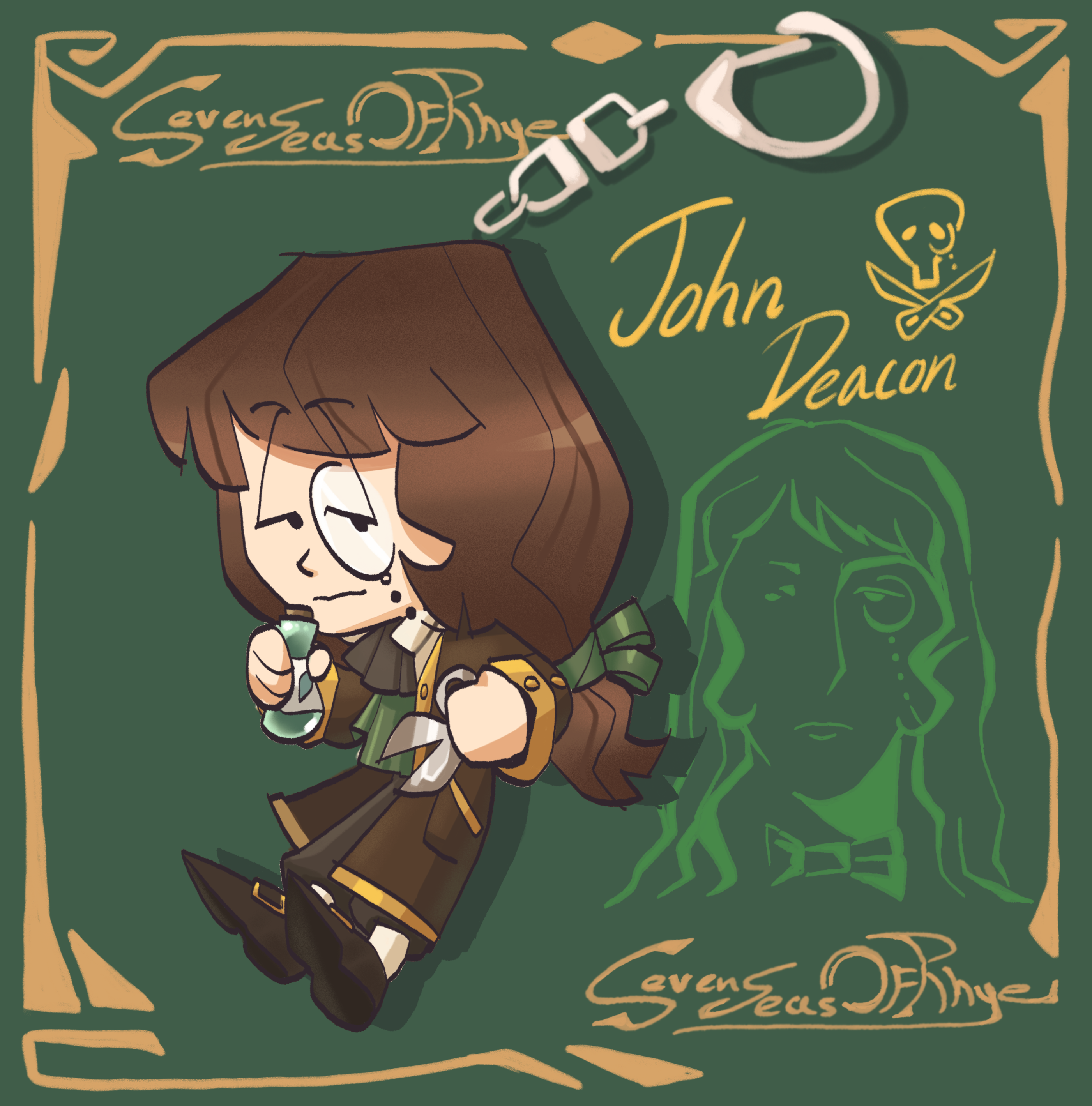 Pirate John Deacon Acrylic Keychain