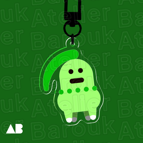 Poke 😐 "Chikorita" Acrylic keychain