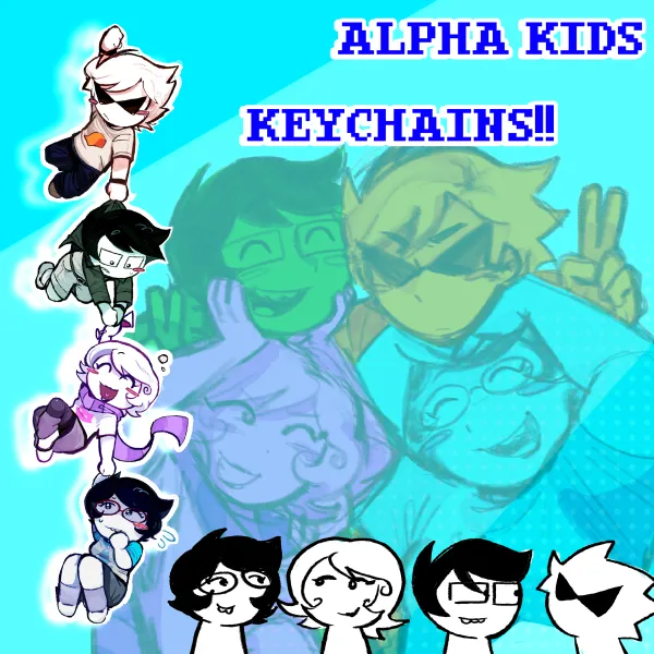 ALPHA KIDS (homestuck) Connection Keychains