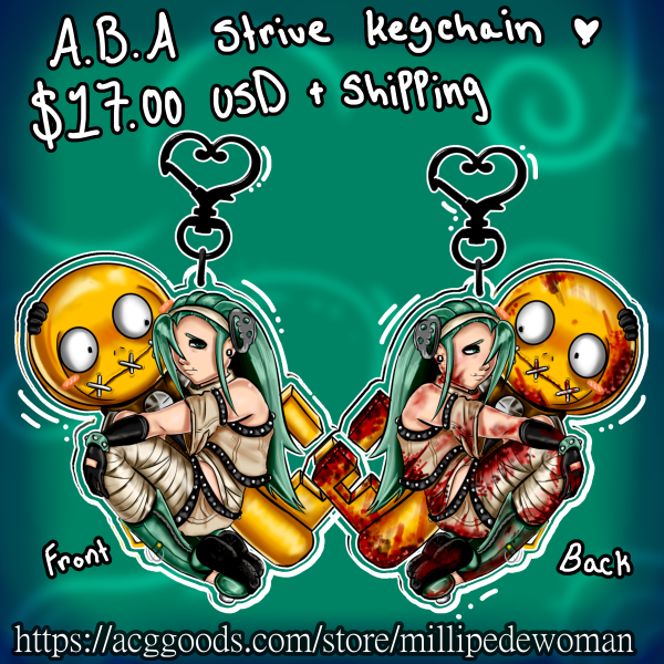 A.B.A Double sided keychain - Strive