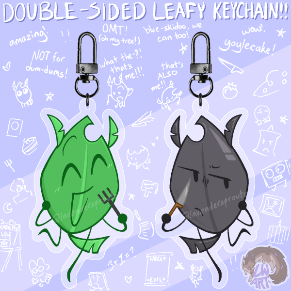 Leafy Double-Sided Keychain