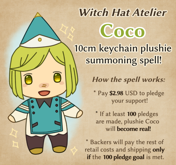 Coco (Witch Hat Atelier) 10cm Plushie