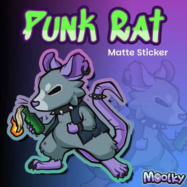 Punk Rat Sticker