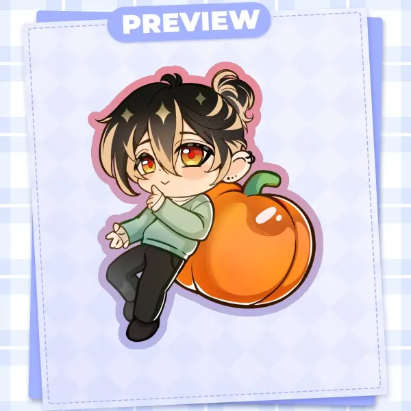Reverse Sol Pumpkin TKaTB Colored Edge Sticker