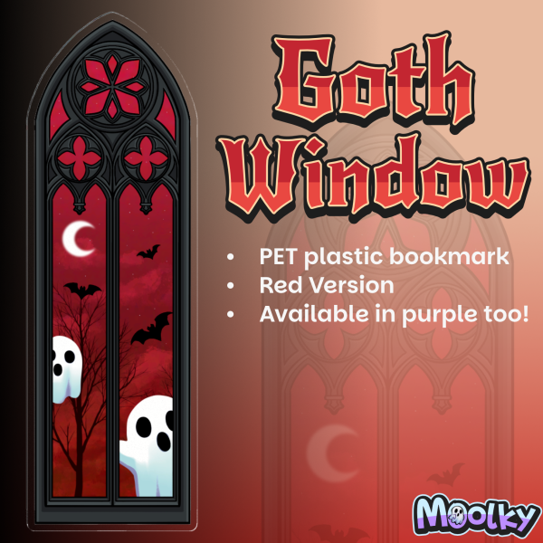 Goth Window Bookmark (red)