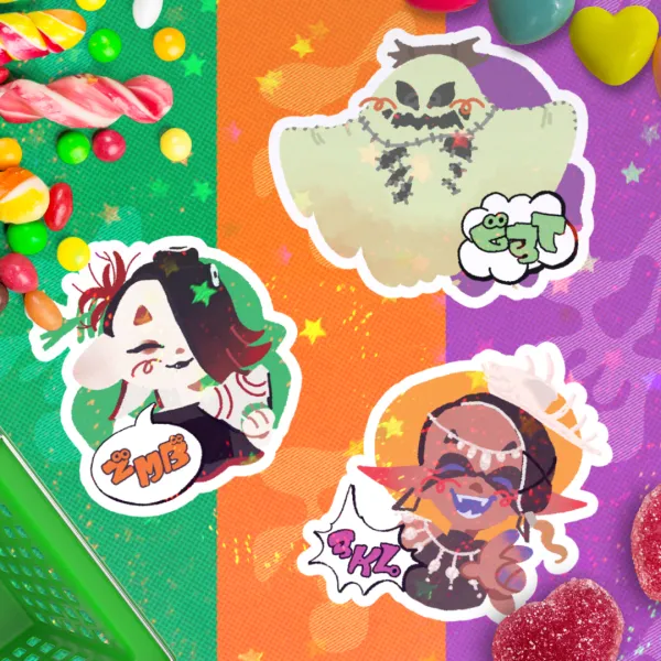 Splatoon 3 Splatoween Stickers Sheet