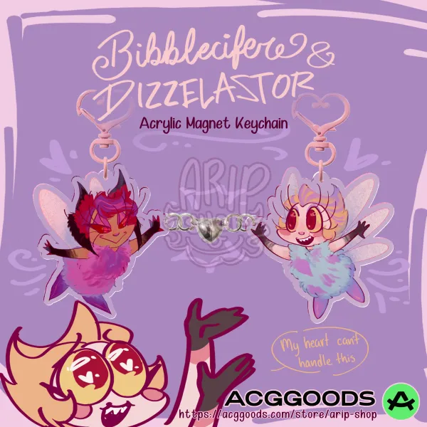 Bibblecifer & Dizzelastor | Acrylic Magnet Keychains