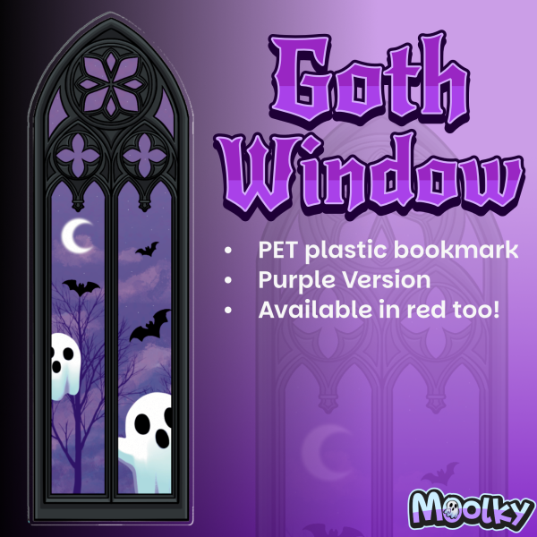 Goth Window Bookmark (purple)
