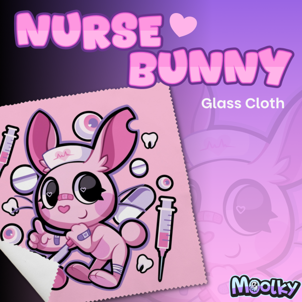 Nurse Bunny Glass Cloth