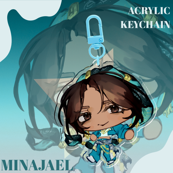 Chibi Minajael Acrylic Keychain • Twisted Wonderland