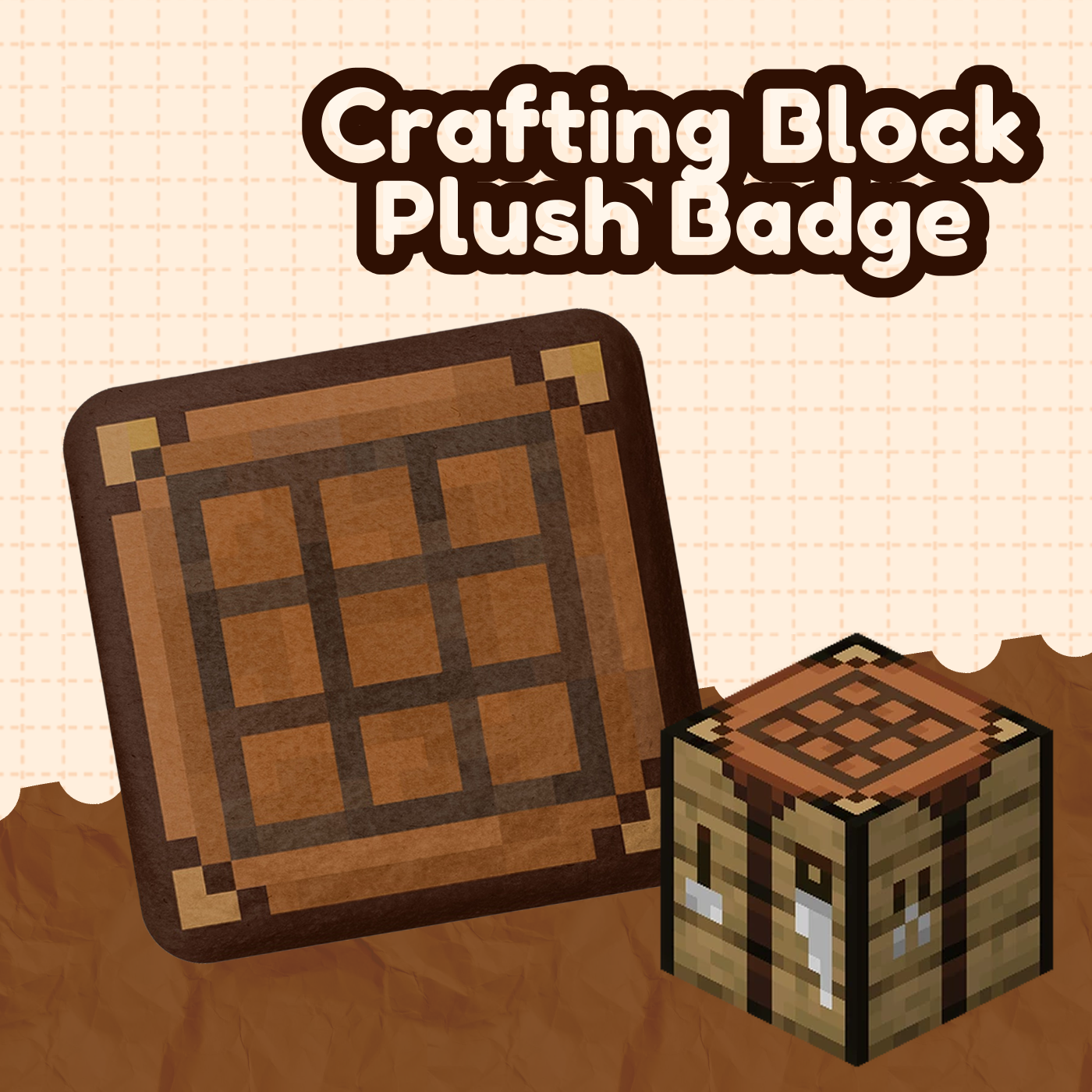 Crafting Square Plush Badge