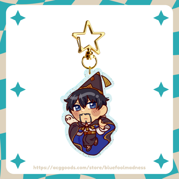 Olruggio and Brushbuddy [Witch Hat Atelier] - Glitter Acrylic Keychain