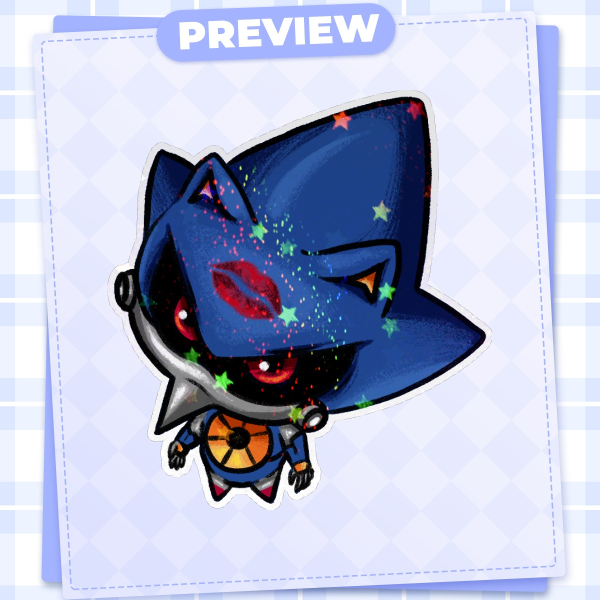 Metal Sonic Kissy Sticker