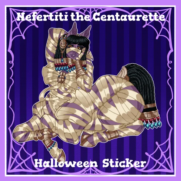 Nefertiti the Mummy Centaur [Halloween Centaurettes] Sticker