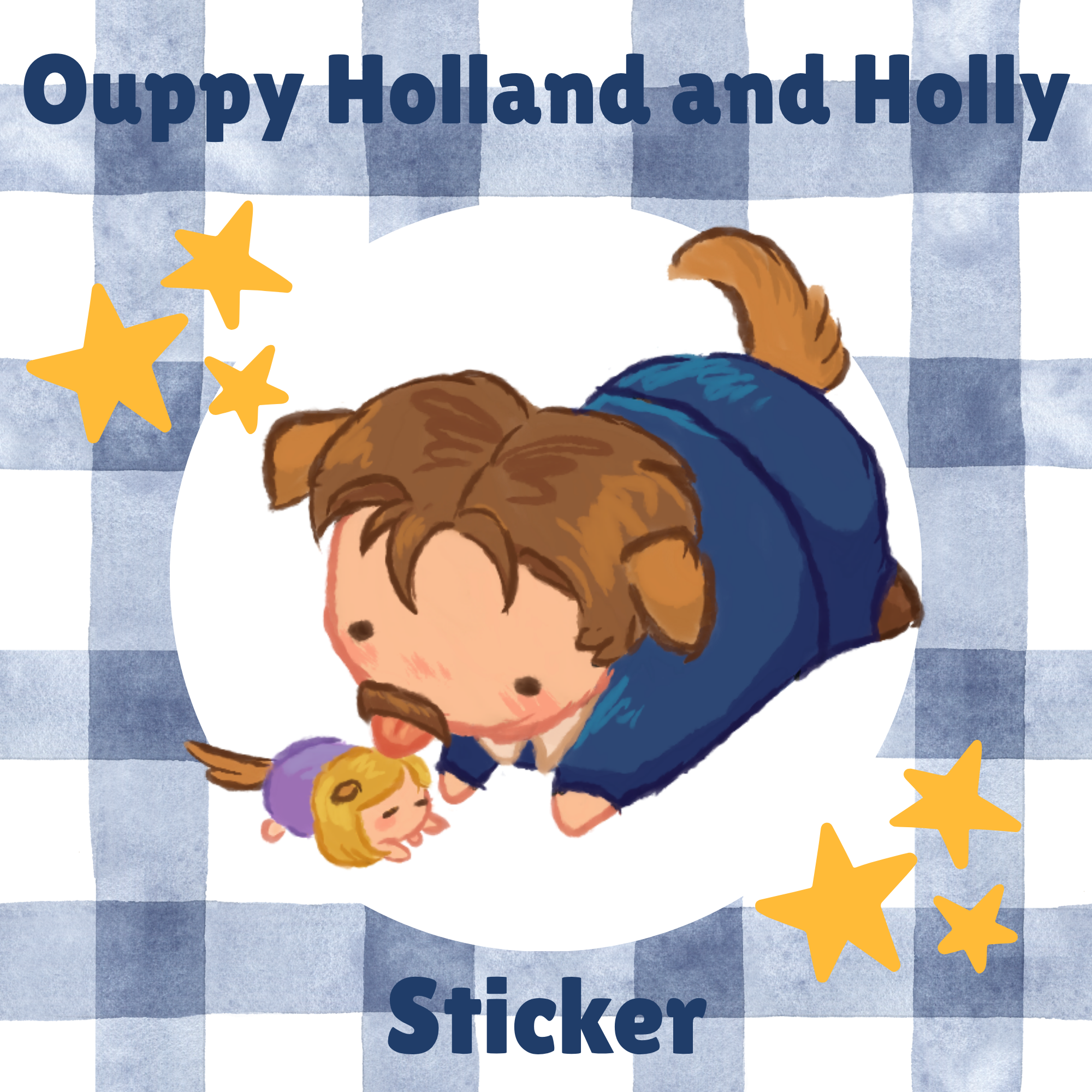 Ouppy Holland and Holly Sticker