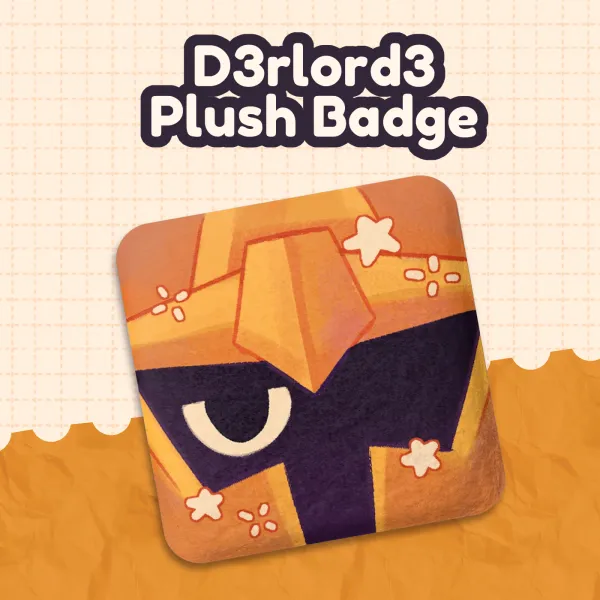 D3rlord3 Square Plush Badge