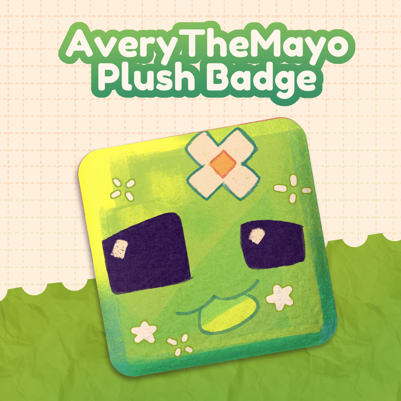AverytheMayo Square Plush Badge