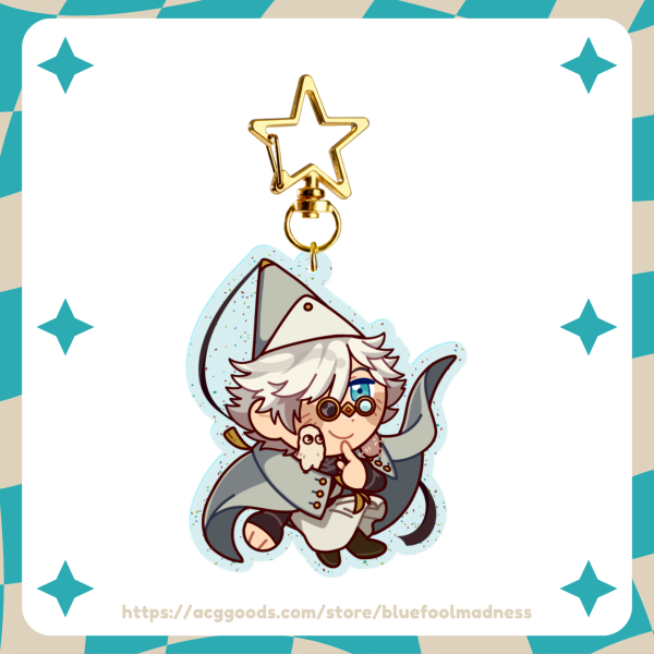 Qifrey and Brushbuddy [Witch Hat Atelier] - Glitter Acrylic Keychain