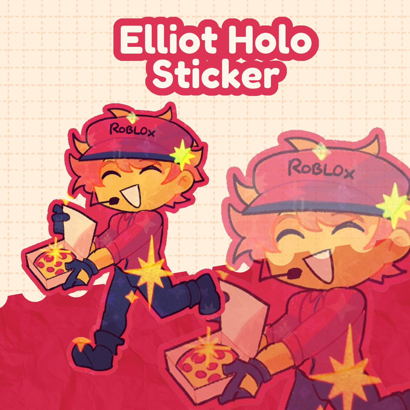 Elliot Holo Die Cut Sticker