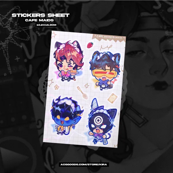 Cafe Maids - Stickers Sheet - Marvel