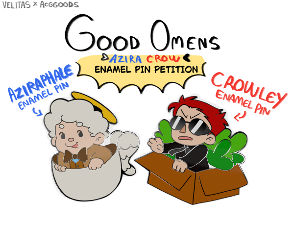 GOOD OMENS - Aziracrow Enamel Pins Petition